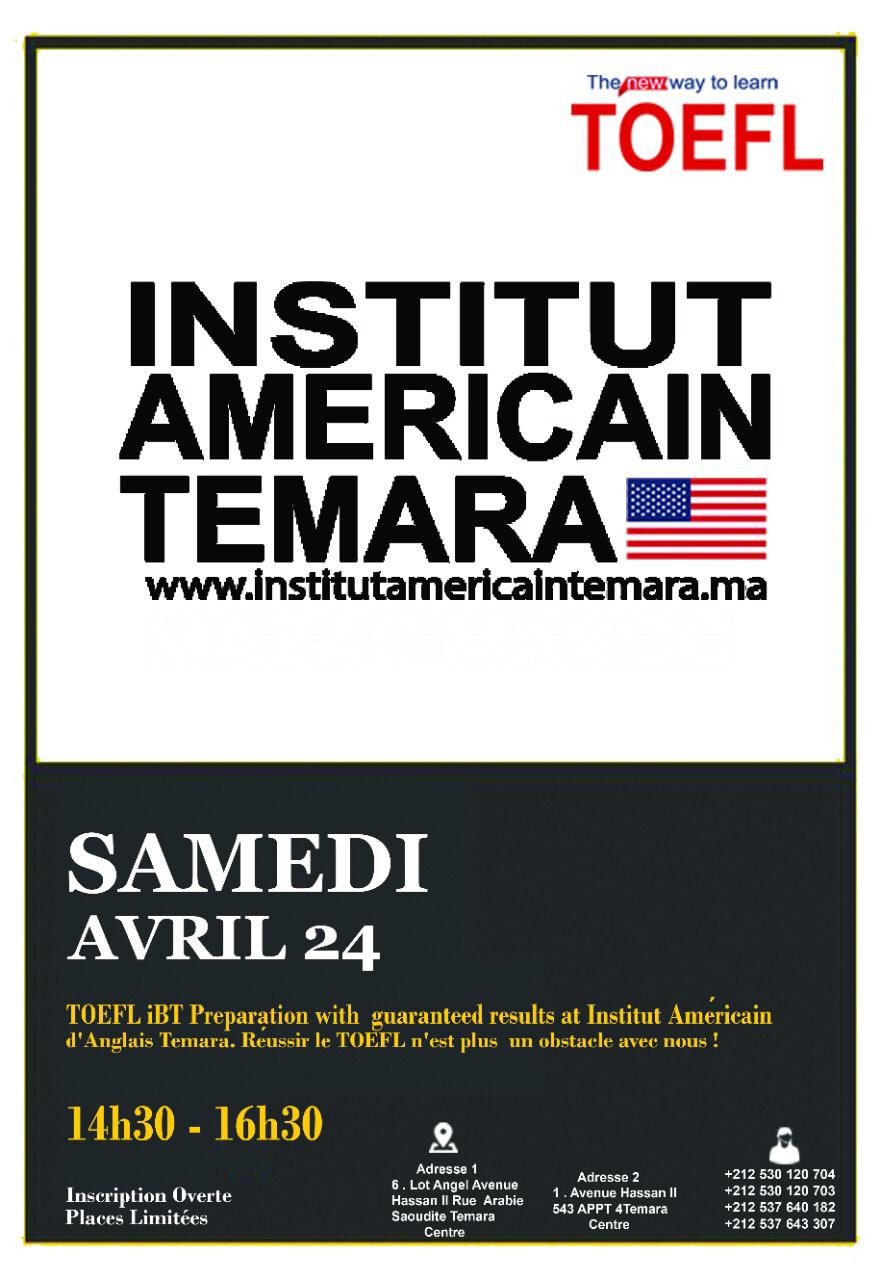 - Se préparer au test TOEFL iBT (pour les candidats) - American Institute Temara